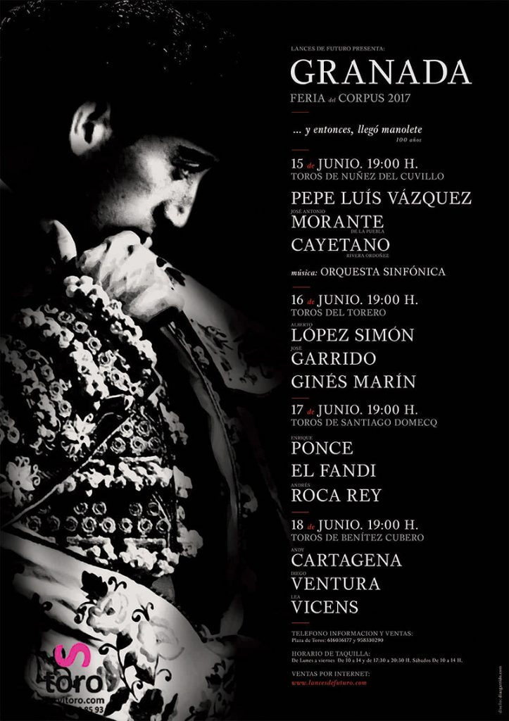 Bullfighting poster Granada 2017