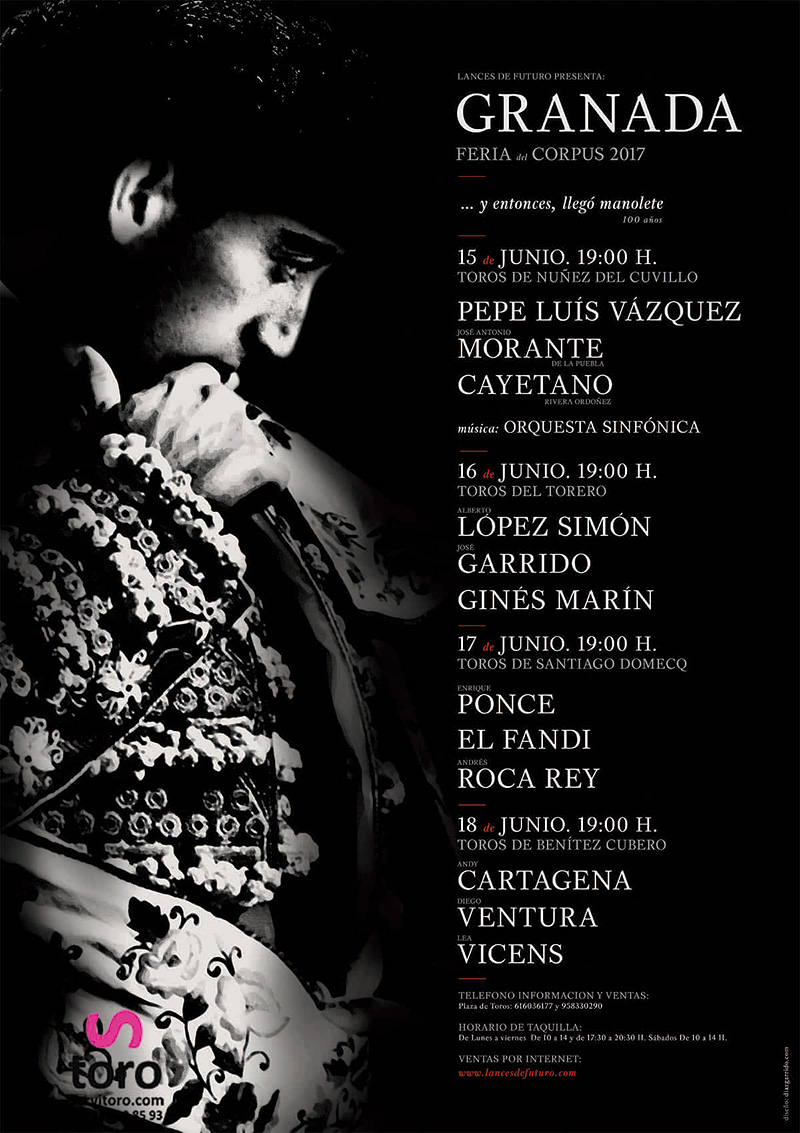 Carteles toros Granada 2017
