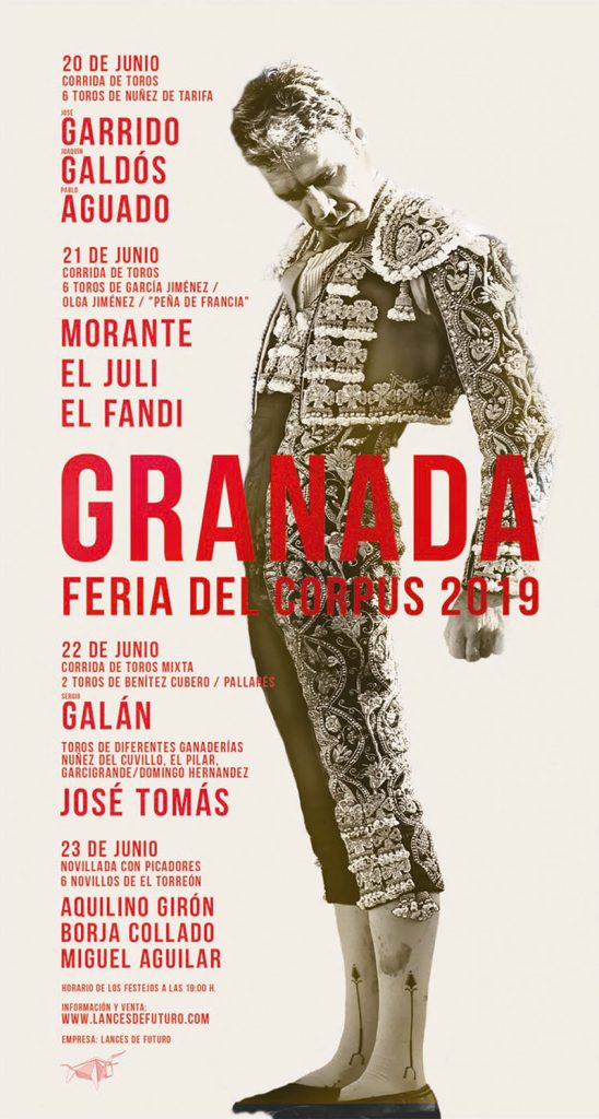 Bullfighting poster Granada 2019